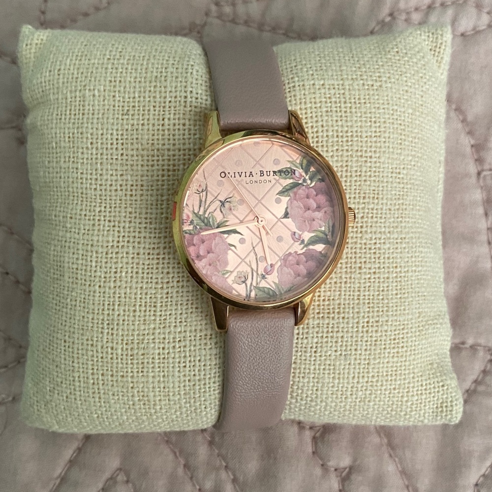 Olivia Burton Pink Flora Strap Watch